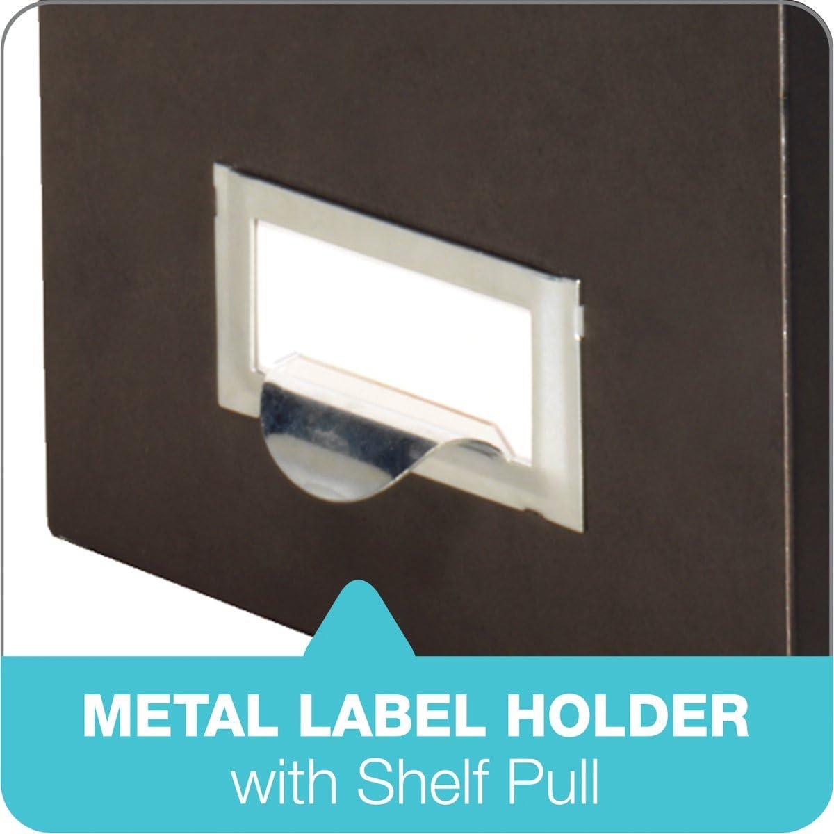 imageGlobeWeisPendaflex Fiberboard Index Card Storage Box 4 x 6 Inches Black Agate 94 BLASolid Black