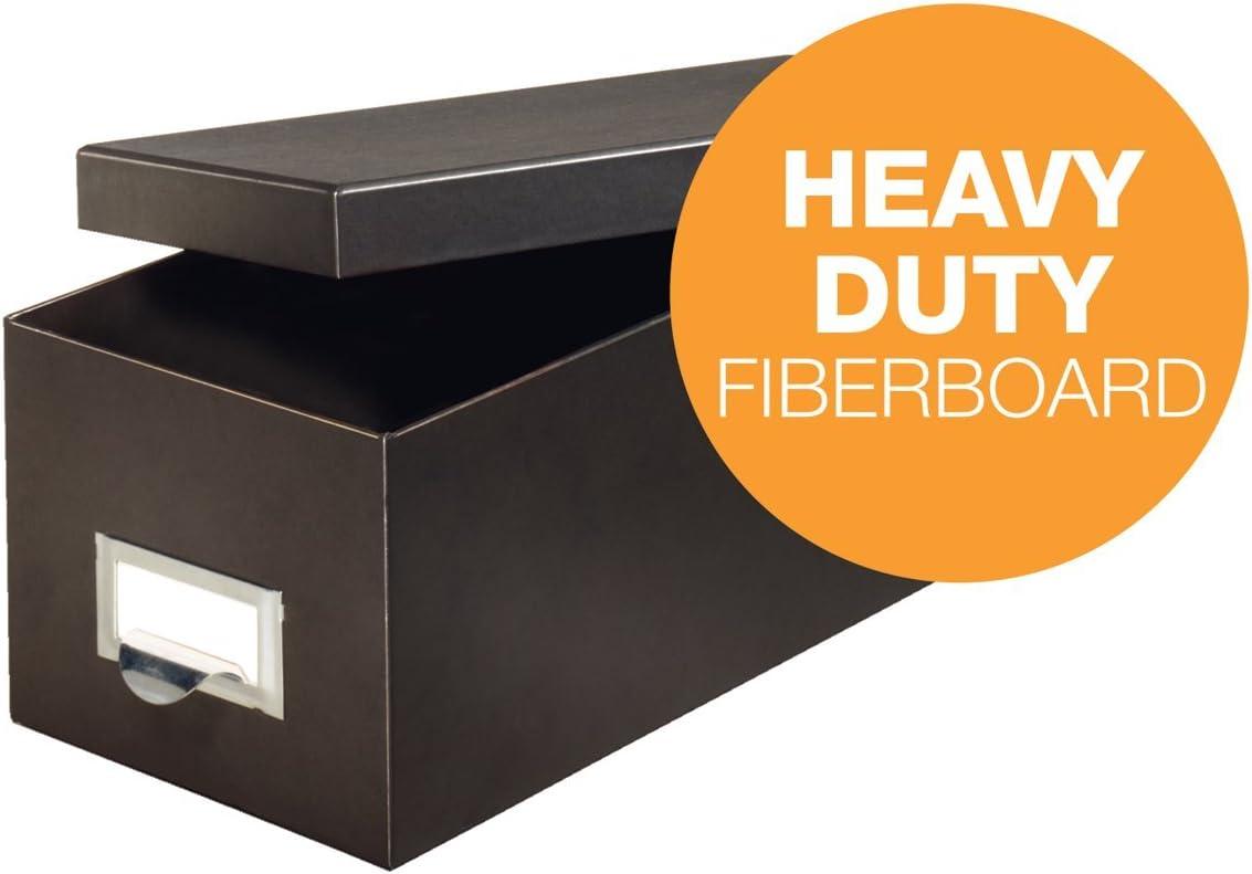 imageGlobeWeisPendaflex Fiberboard Index Card Storage Box 4 x 6 Inches Black Agate 94 BLASolid Black