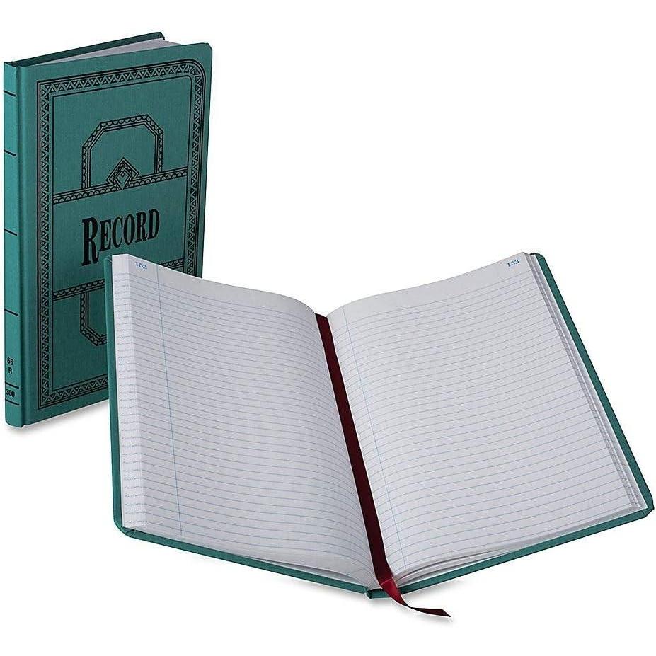 imageBoorum ampamp Pease 66 Series Account Books Record Ruling 300 Pages 1218 x 758 Blue 66300R1 Count Pack of 8