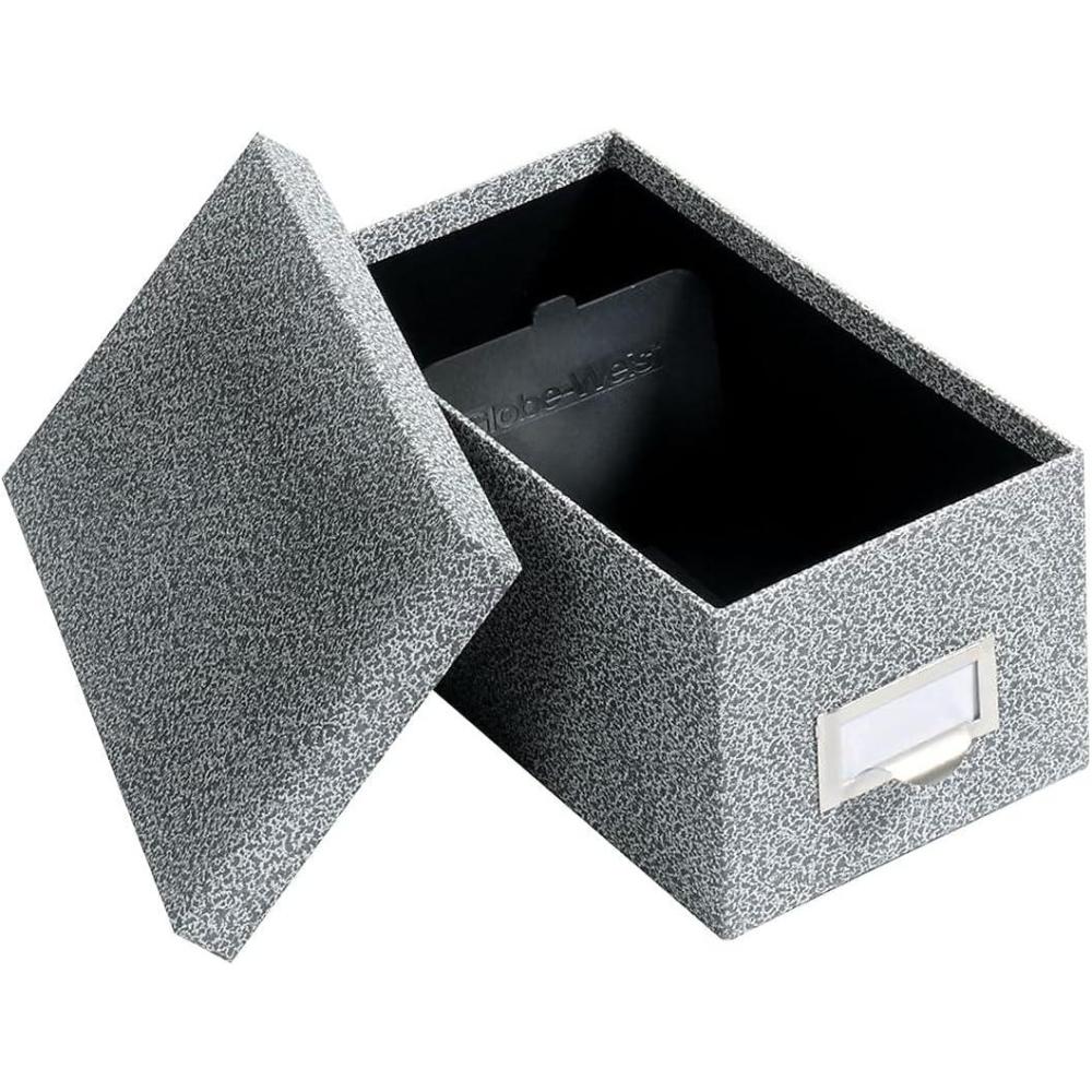 imageGlobeWeisPendaflex Fiberboard Index Card Storage Box 4 x 6 Inches Black Agate 94 BLABlack Agate