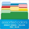 Pendaflex CutLess File Folders, Letter Size, 1/3 Cut, Assorted Colors, 100 per Box (48440)(Assorted Colors)