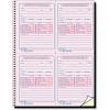 TOPS Phone Message Book, Spiral Bound, 2-Part, Carbonless, White and Canary, 4 Messages per Page, 400 Sets (4009)