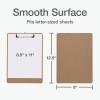 Oxford Brown Clipboards, Metal Clip with Plastic Corners, Writing Surface with Hanging Loop, Brown, 12.5″ x 9″, 6 Pack (25401)