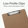 Oxford Brown Clipboards, Metal Clip with Plastic Corners, Writing Surface with Hanging Loop, Brown, 12.5″ x 9″, 6 Pack (25401)