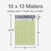 Quality Park Thank You Poly Mailers, 10 x13 Inch Shipping Envelopes, 100 Pack, Self Seal, Waterproof Shipping Bags for Clothing, Lime (QUA89303)
