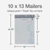 Quality Park Thank You Poly Mailers, 10 x13 Inch Shipping Envelopes, 100 Pack, Self Seal, Waterproof Shipping Bags for Clothing, Watercolor (QUA89302)(Large)