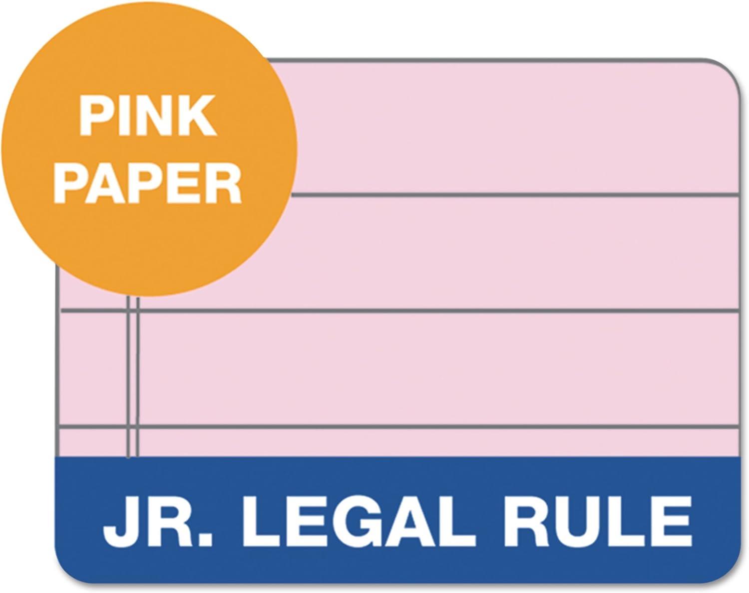 image:imageTOPS Prism Plus 100 Recycled Legal Pad 5 x 8 Inches Perforated Blue Narrow Rule 50 Sheets per Pad 12 Pads per Pack 63020Pink
