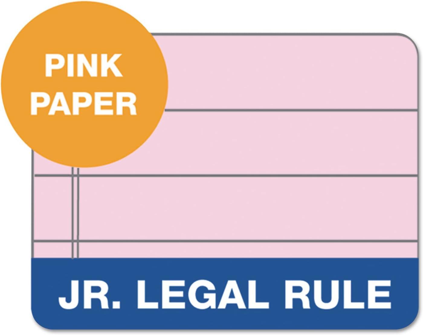 image:imageTOPS Prism Plus 100 Recycled Legal Pad 5 x 8 Inches Perforated Blue Narrow Rule 50 Sheets per Pad 12 Pads per Pack 63020Pink