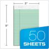 TOPS Prism Plus 100% Recycled Legal Pad, 5 x 8 Inches, Perforated, Blue, Narrow Rule, 50 Sheets per Pad, 12 Pads per Pack (63020)(Green)