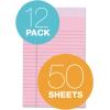 TOPS Prism Plus 100% Recycled Legal Pad, 5 x 8 Inches, Perforated, Blue, Narrow Rule, 50 Sheets per Pad, 12 Pads per Pack (63020)(Pink)