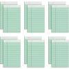 TOPS Prism Plus 100% Recycled Legal Pad, 5 x 8 Inches, Perforated, Blue, Narrow Rule, 50 Sheets per Pad, 12 Pads per Pack (63020)(Green)