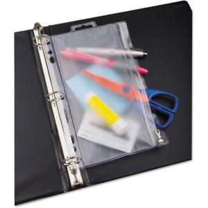 Oxford 68599 Vinyl Zipper Binder Pockets, 10.5X 8, Clear (68599)