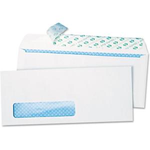 Quality Park Redi-Strip Park PreserveWindow Envelopes, #10, Security Tinted, Box of 1000 (69222B), White(Window)