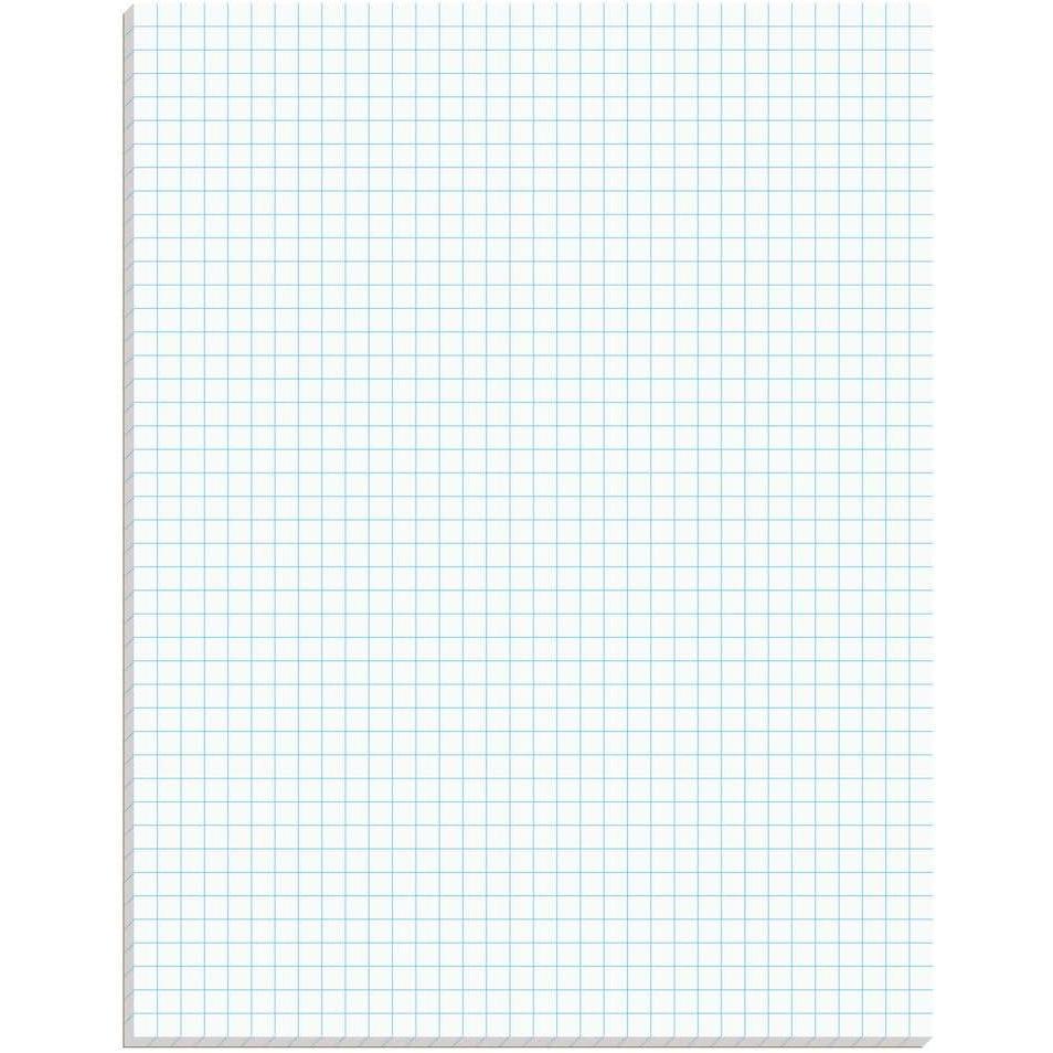 image:imageTOPS 33041 Quadrille Pads 4 SquaresInch 8 12 x 11 White 50 Sheets1