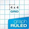 TOPS 33041 Quadrille Pads, 4 Squares/Inch, 8 1/2 x 11, White, 50 Sheets(1)