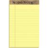 TOPS 74840 Second Nature Recycled Pads, Jr. Legal, 5 x 8, Canary, 50 Sheets (Pack of 12)(5″ x 8″)