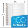 TOPS Products Aion Planner, Side Wirebound, 8-1/2″x6-3/4″, 100 Sheets, Black (TOP63828),White(8 1/2″ x 6 3/4″ (Pack of 1))