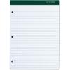 TOPS Docket Writing Pad, 8-1/2″ x 11-3/4″, College Rule, White Paper, 3-Hole Punched, 100 Sheets (63384)