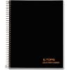 TOPS Products Aion Planner, Side Wirebound, 8-1/2″x6-3/4″, 100 Sheets, Black (TOP63828),White(8 1/2″ x 6 3/4″ (Pack of 1))