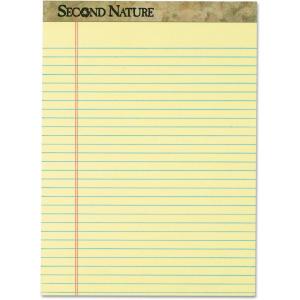 TOPS 74890 Second Nature Recycled Pads, 8 1/2 x 11 3/4, Canary, 50 Sheets (Pack of 12)(8 1/2″ x 11 3/4″)