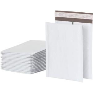 Quality Park Bubble Mailers, 6 x 9 Shipping Envelopes, Water Resistant Pink Poly Padded Envelopes, Redi-Strip Peel Off Closure, 50 Per Box (QUA85758)(White)