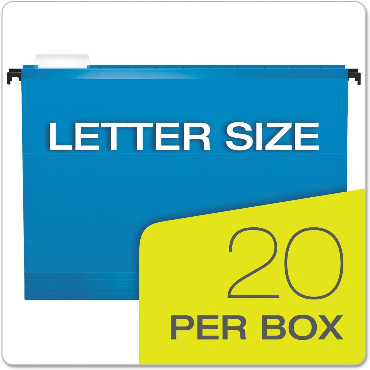 image:imagePendaflex SureHook Reinforced Hanging Folders Letter Size Sheets Blue 20 per Box 6152 15 BLU 13 x 281 x 956 inches
