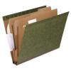 Pendaflex PFX59254 SureHook Reinforced Hanging Folder, 2 Dividers, Letter, 1/5 Tab, Green (Box of 10)(Letter)