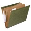 Pendaflex PFX59254 SureHook Reinforced Hanging Folder, 2 Dividers, Letter, 1/5 Tab, Green (Box of 10)(Letter)
