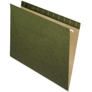 Pendaflex Recycled Hanging Folders, Letter Size, Standard Green, 25/BX (81600), Standard Green – No Tabs(Letter)