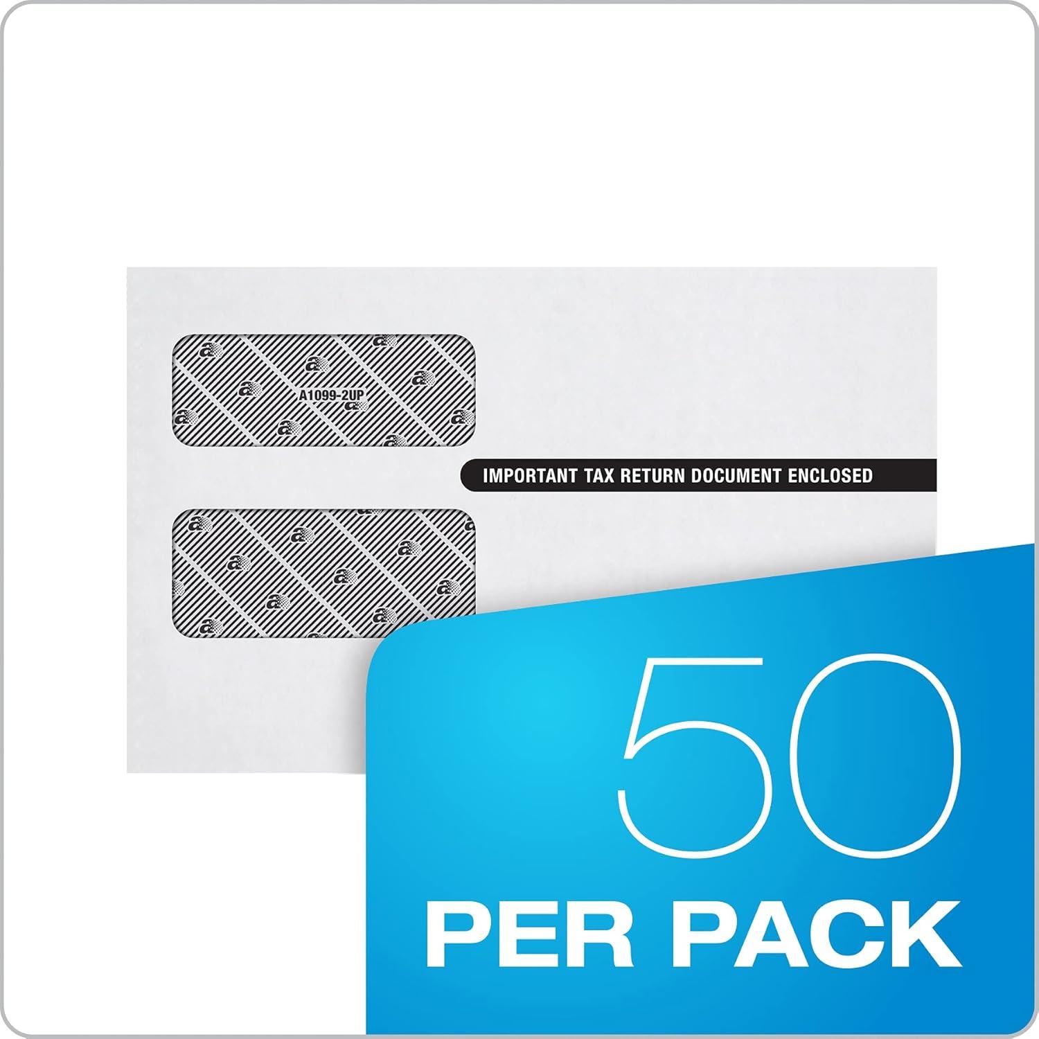 image:imageAdams 1099 Envelopes 2025 For 1099 MISC 1099 R INT DIV amp 1098 2Up SelfSeal Double Window Security Envelopes 558 x 9 50 Envelopes per Pack TXA1099PS2