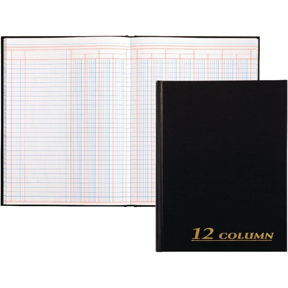 image:imageAdams Account Book 7 x 925 Inches Black 12Columns 80 Pages ARB8012M7 x 914 Pack of 6