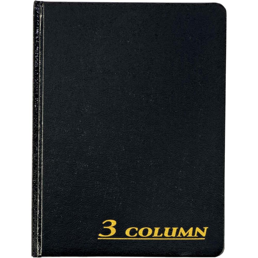 image:imageAdams Account Book 7 x 925 Inches Black 3Columns 80 Pages ARB8003M1 PACK