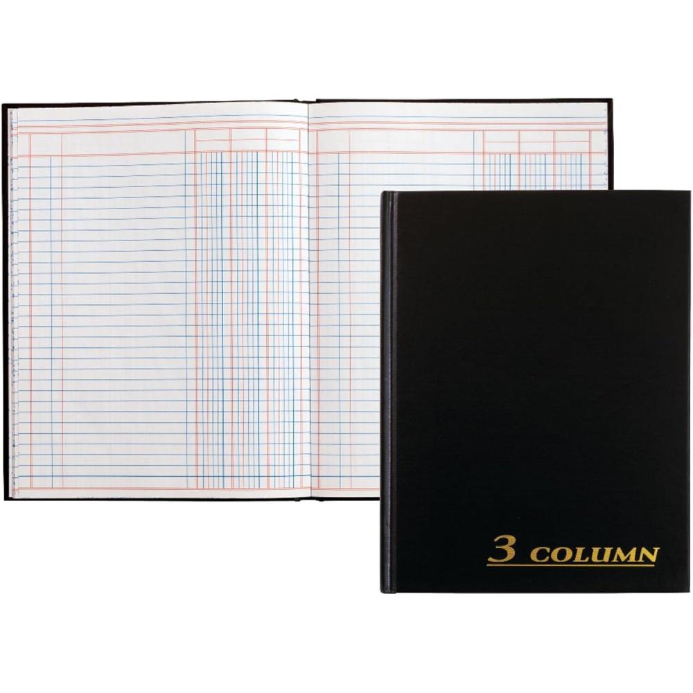 image:imageAdams Account Book 7 x 925 Inches Black 3Columns 80 Pages ARB8003M6 PACK