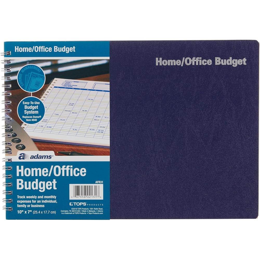 image:imageAdams Home Office Budget Book WeeklyMonthly Format 10 x 7 Inches White AFR31ABFAFR3110 x 7 Inches
