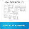 Adams 3 Up 1099 Envelopes, For 1099 NEC, Self Seal Double Window Security Envelopes, 3-3/4″ x 8-3/4″, 50 Per Pack (TXA1099PS-3)