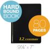 Adams Account Book, 7 x 9.25 Inches, Black, 12-Columns, 80 Pages (ARB8012M)(7″ x 9-1/4″)
