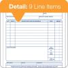 Adams Job Work Order Book, 3-Part Carbonless, White/Canary/White, 5-9/16 x 8-7/16 Inches, 33 Sets (T5868)(33 Sets (Pack of 10))