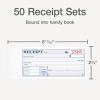 Adams Money and Rent Receipt Book, 2-Part, Carbonless, 2.75 x 7.19 Inch, 50 Sets, White and Canary (DC2701)