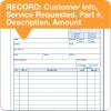 Adams Service Order Form, 3 Part, Carbonless, 5 2/3″X9″ Inches, 250 Sets per Pack (3-584)