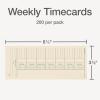 Adams Time Cards, Weekly, 2-Sided, Overtime Format, 3-3/8″ x 8-1/4″, Manila, Green/Red Print, 200-Count (9660-200)(3-3/8″ x 8-1/4″)