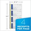 Adams Write n’ Stick Receipt Book, 2-Part, Carbonless, White/Canary, 5-1/4″ x 11″, Spiral Bound, 200 Sets per Book, 4 Receipts per Page (SC1152WS)(5-1/4″ x 11″ (Overall)  2-3/4″ x 4-3/4″ (Receipts))
