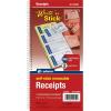 Adams Write n’ Stick Receipt Book, 2-Part, Carbonless, White/Canary, 5-1/4″ x 11″, Spiral Bound, 200 Sets per Book, 4 Receipts per Page (SC1152WS)(5-1/4″ x 11″ (Overall)  2-3/4″ x 4-3/4″ (Receipts))