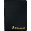 Adams Account Book, 7 x 9.25 Inches, Black, 3-Columns, 80 Pages (ARB8003M)(1 PACK)