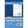 Adams Job Work Order Book, 3-Part Carbonless, White/Canary/White, 5-9/16 x 8-7/16 Inches, 33 Sets (T5868)(33 Sets)