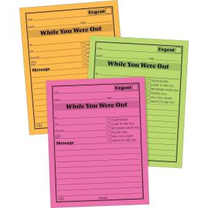 Adams While You Were Out Pads, 4.25 x 5.25 Inches, Assorted Neon Colors, 50 Sheets/Pad (6-Pack) (9711NEON)(4.25 x 5.25 Inches (Pack of 10))