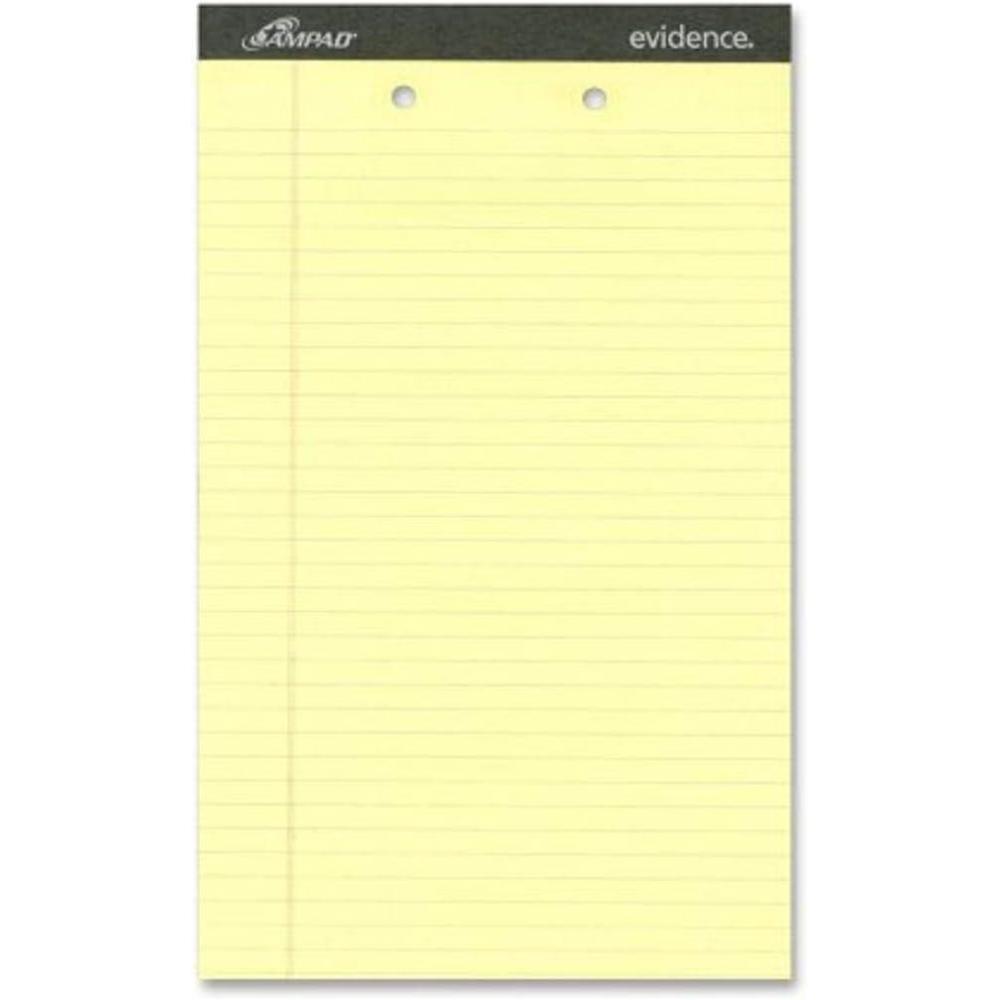 image:imageAmpad Perforated Pads Letter Size Legal Ruling Canary Yellow 50 Sheets per Pad 12 per Pack 20233