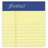 Ampad 20222 Perforated Writing Pad, 8 1/2 x 11 3/4, Canary, 50 Sheets (Pack of 12)