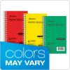 Ampad Wirebound Pocket Memo Book, College Rule, 5 x 3, White, 50 Sheets Per Pad, Assorted Colors (25-095)