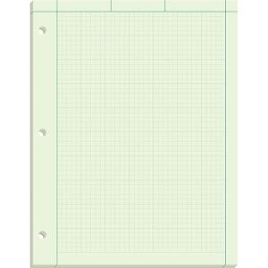 Ampad 42-142 Computation Pad, Greentint Paper, 8.5 x 11, 5 x 5 Rule, 3-Hole Punched, 100-Sheets, 1-Each(8-1/2″ W x 11″ L)