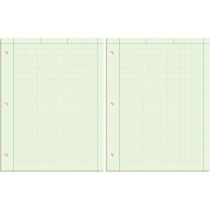 Ampad 42-142 Computation Pad, Greentint Paper, 8.5 x 11, 5 x 5 Rule, 3-Hole Punched, 100-Sheets, 1-Each(8-1/2″ W x 11″ L (Pack of 2))